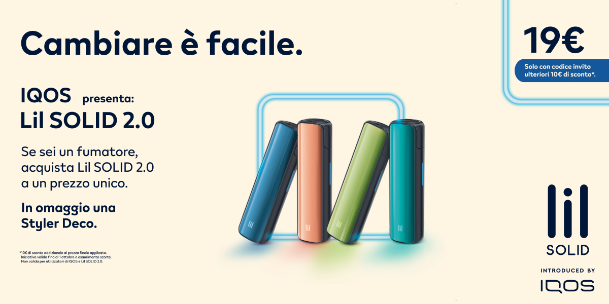 Lil SOLID 2.0 in offerta al prezzo speciale di 19€ e sconto aggiuntivo 10€ con codice invito