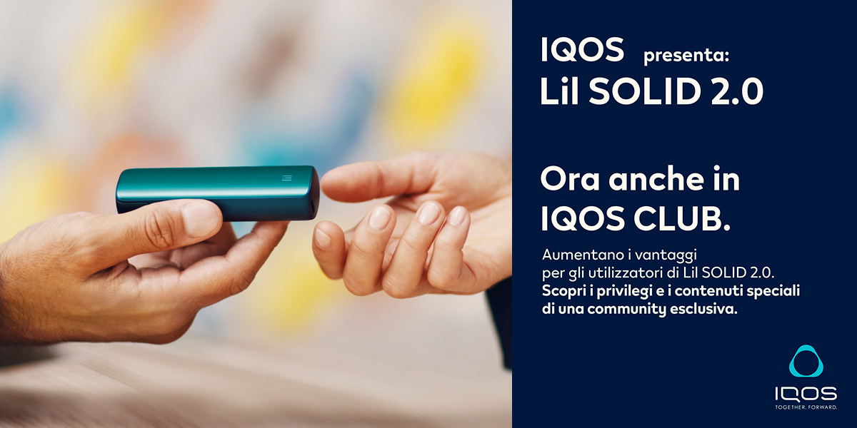 Novità accesso a IQOS CLUB per utilizzatori del dispositivo Lil SOLID 2.0