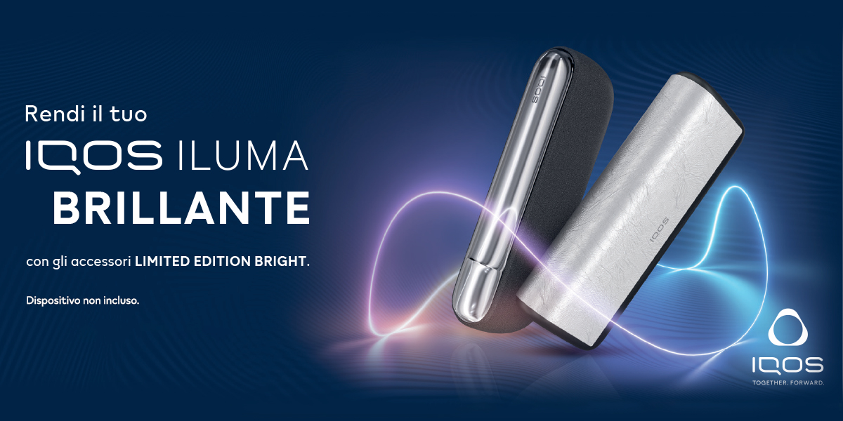 Gli accessori della Limited Edition BRIGHT per i riscaldatori di tabacco IQOS ILUMA