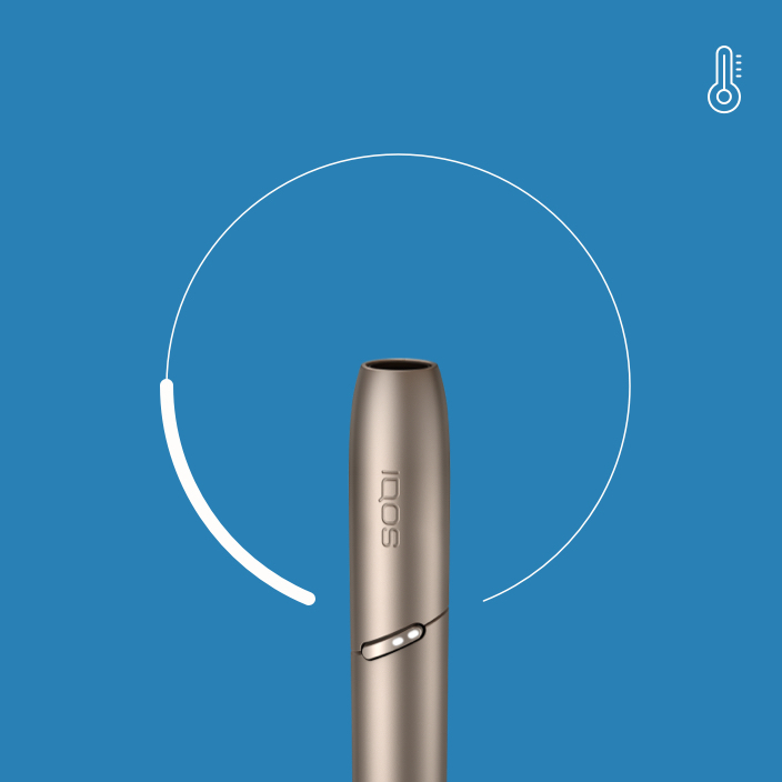 IQOS DUO holder heats up to 350°C