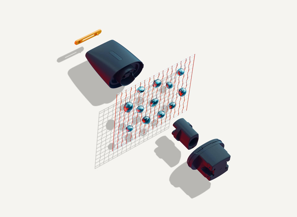 Section of the VEEV device