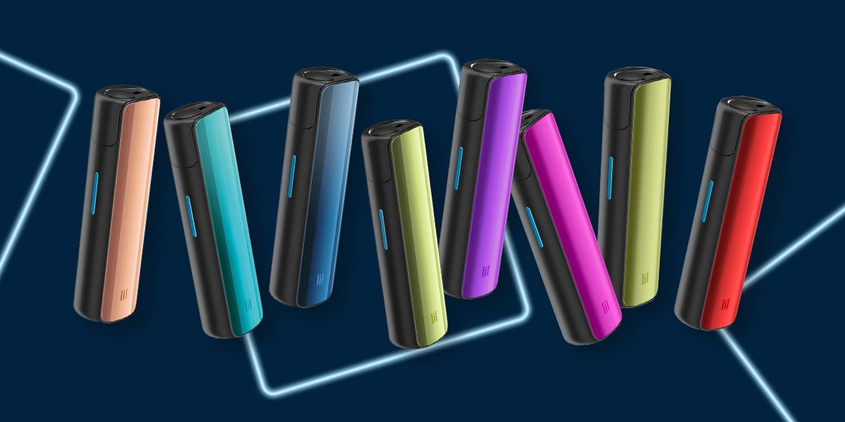 8 riscaldatori di tabacco Lil SOLID 2.0 con cover laterali Styler Deco di diversi colori