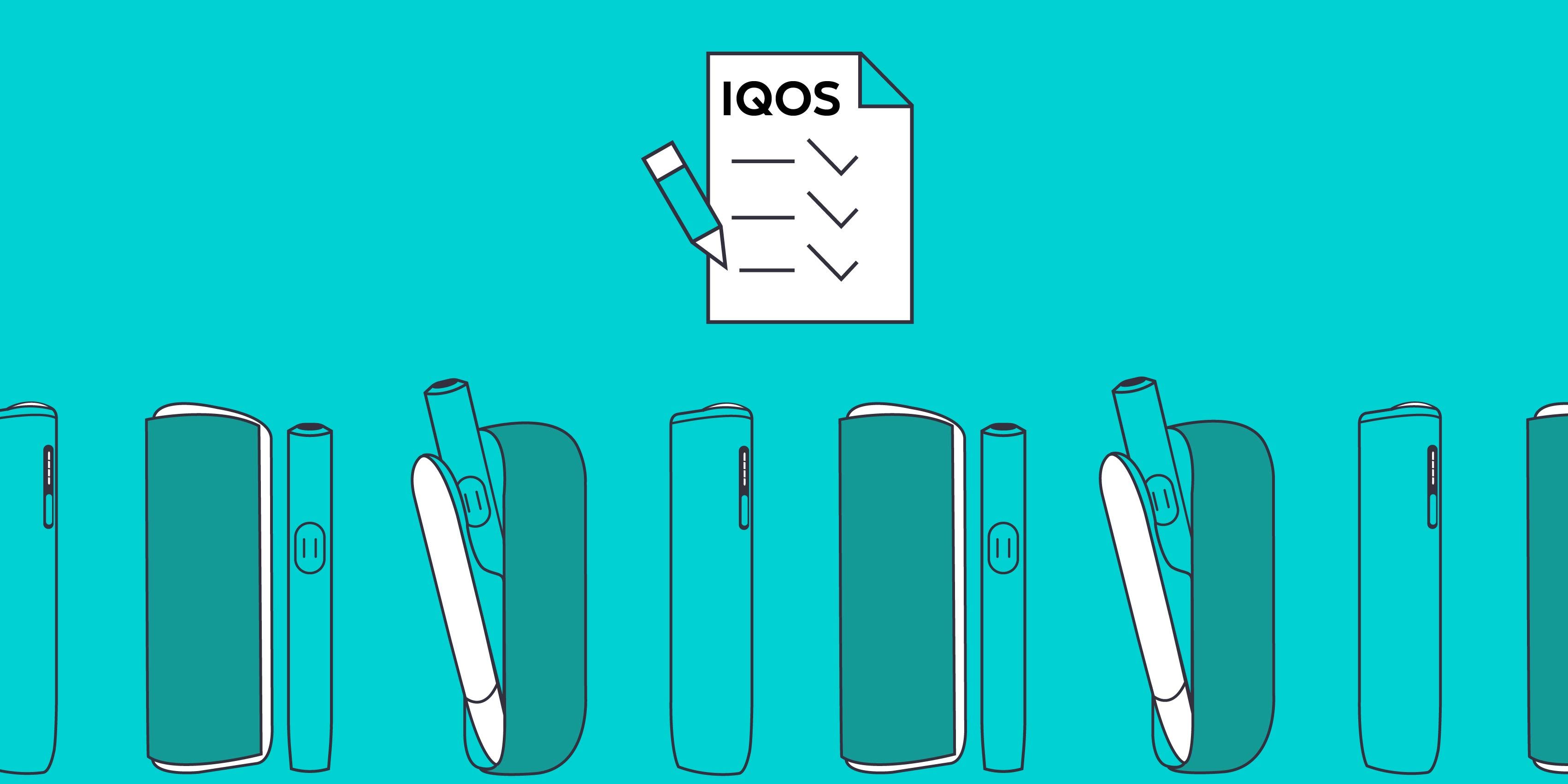 Icona to do list e immagine vettoriale di un riscaldatore di tabacco IQOS ILUMA i