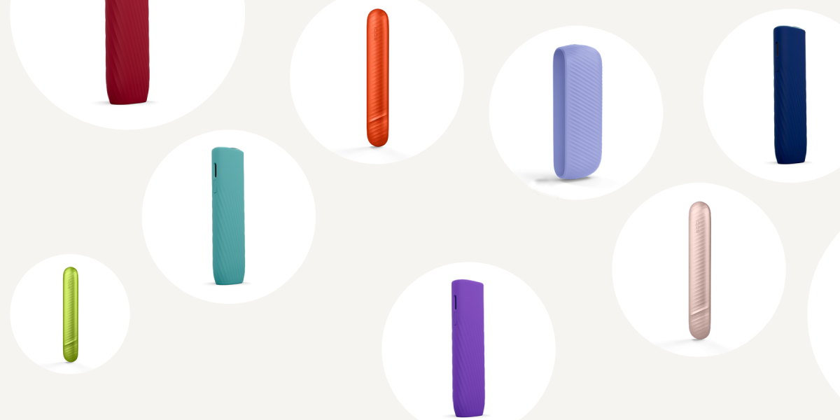 Dispositivi IQOS ILUMA e IQOS ILUMA PRIME con accessori colorati