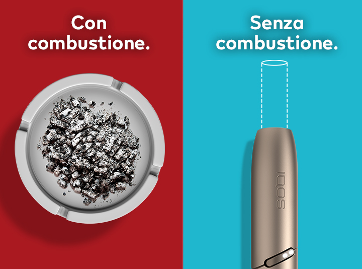 Un posacenere pieno comparato ad un holder IQOS 3 DUO