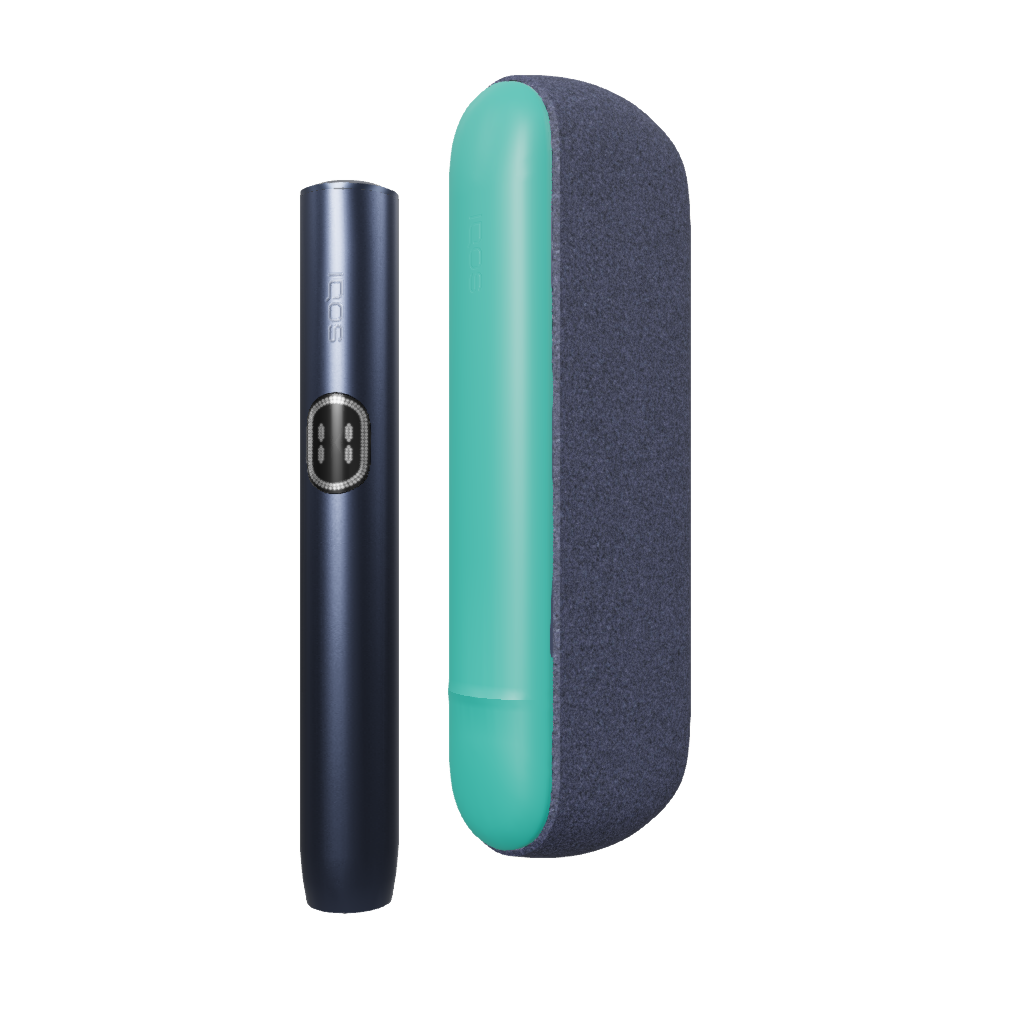 IQOS ILUMA i Midnight Black + Cover laterale Neon Matt Lime
