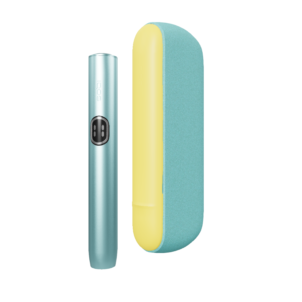 IQOS ILUMA i Breeze Blue + Cover laterale Matt Yellow