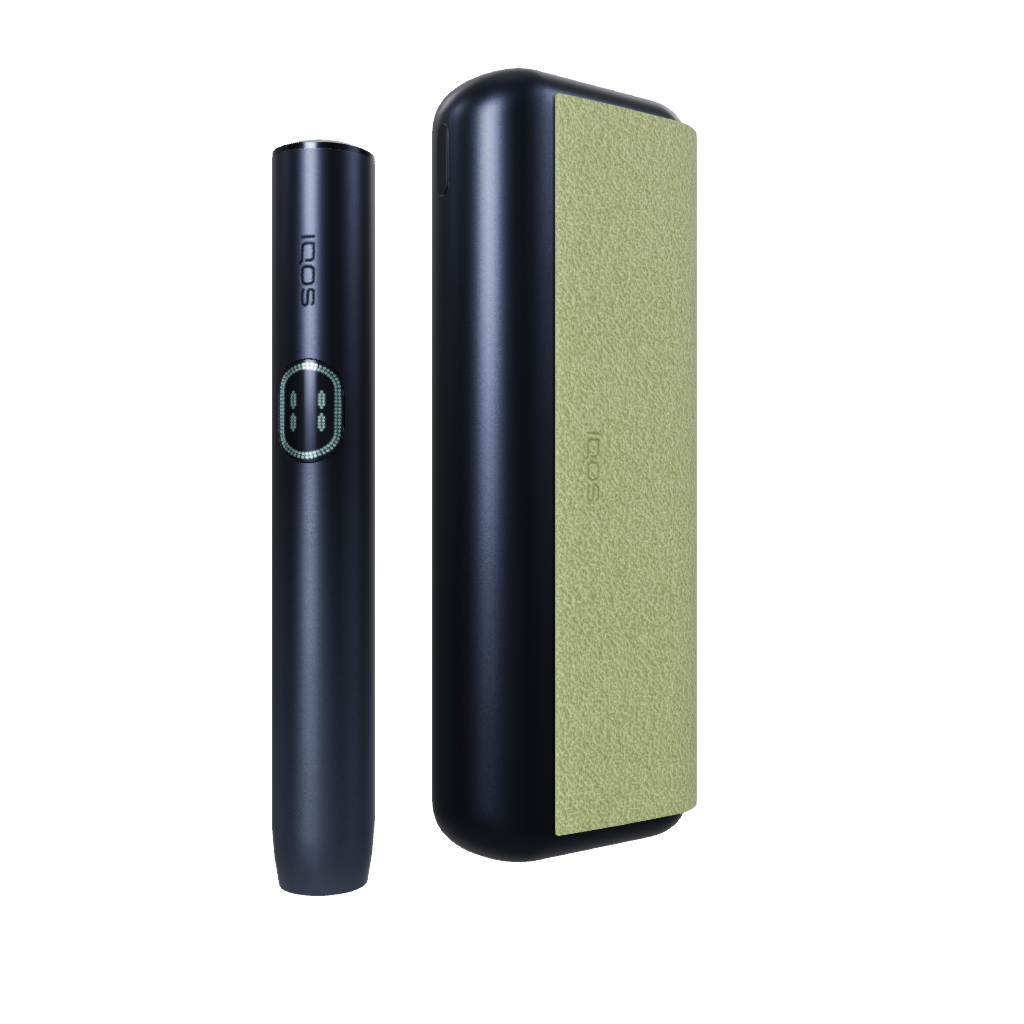 IQOS ILUMA i PRIME Midnight Black + Cover in microfibra Sage Green