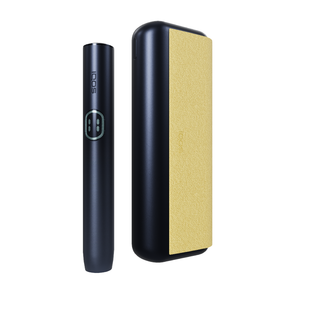 IQOS ILUMA i PRIME Midnight Black + Cover in microfibra Warm Yellow