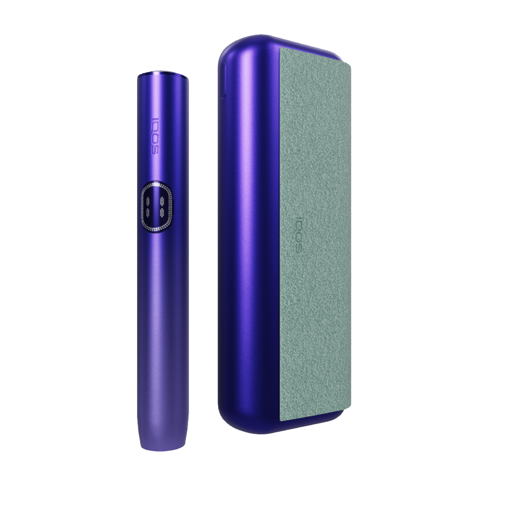 IQOS ILUMA i PRIME Electric Purple + Cover in microfibra Soft Teal