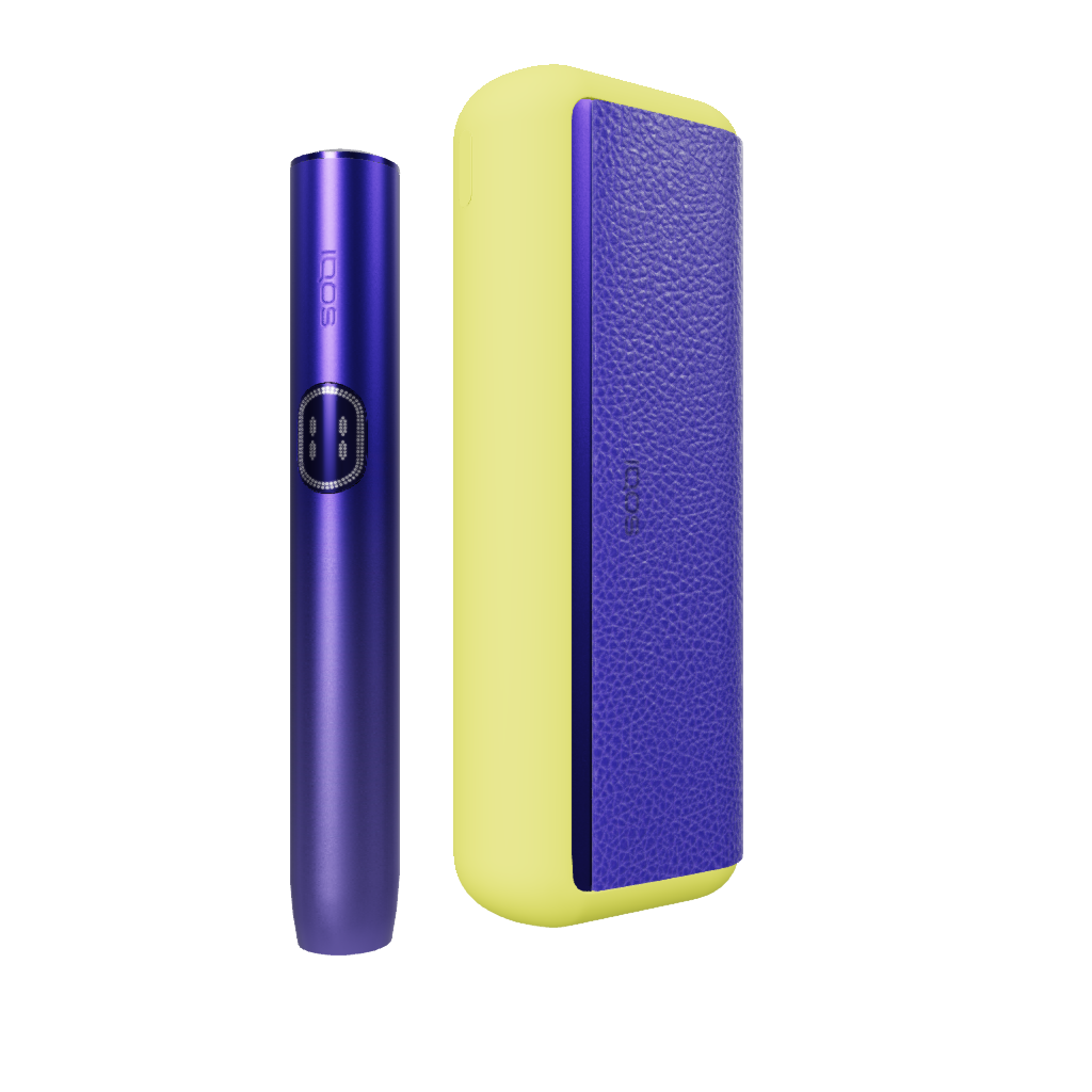 IQOS ILUMA i PRIME Electric Purple + Cover in silicone Citron Yellow