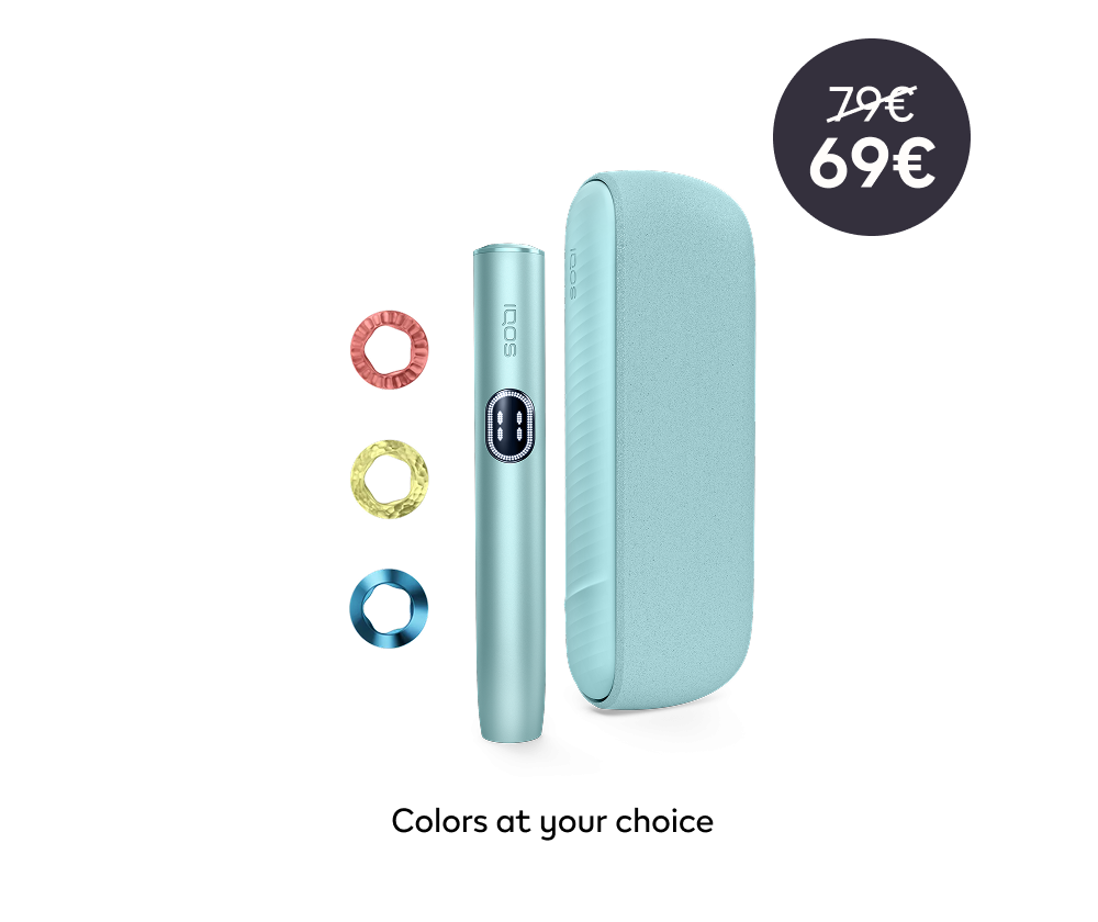 IQOS ILUMA i device with a set of Ring Set at its side