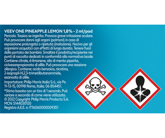 VEEV ONE Pineapple Lemon - 4 main