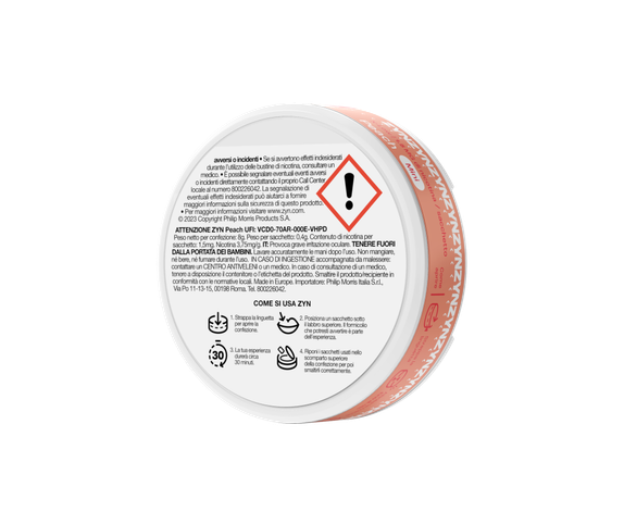 ZYN Peach 1.5mg - 8 main