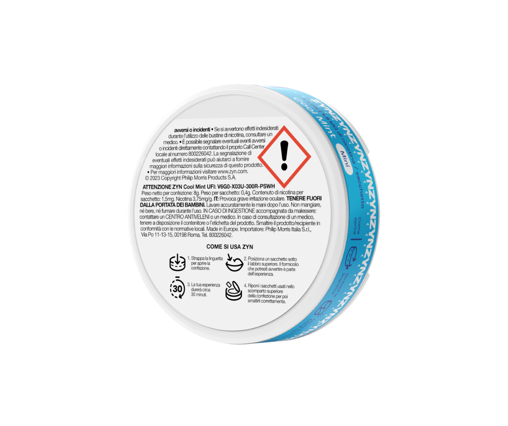 ZYN Mini Cool Mint 1,5 mg - 8 fullscreen