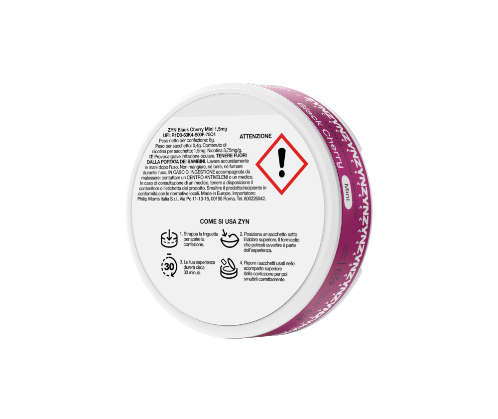 ZYN BLACK CHERRY  1.5mg - 8 fullscreen