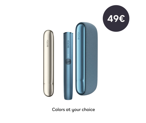 Door cover iridescent at side to IQOS ILUMA device