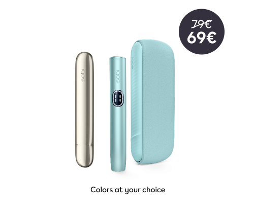IQOS ILUMA i device with Iridescent Door cover at side