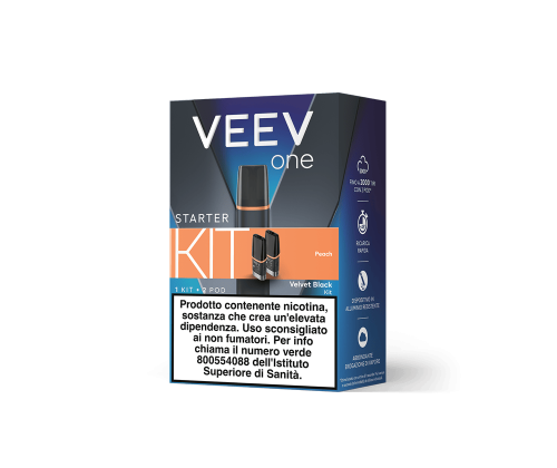 Starter Kit - Dispositivo VEEV ONE Velvet Black + 2 pod VEEV ONE