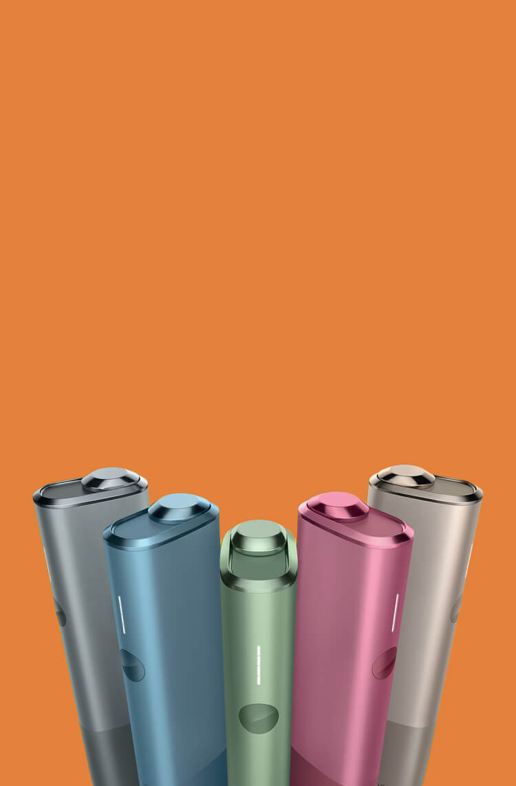 An IQOS ILUMA ONETM devices in different colours.